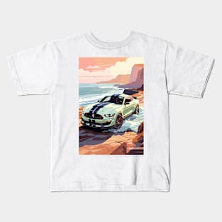 Modern American GT 500 Muscle Car Green Poster Kids T-Shirt